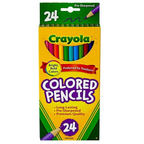 crayola metal pencil box|Crayola colored pencils 24.